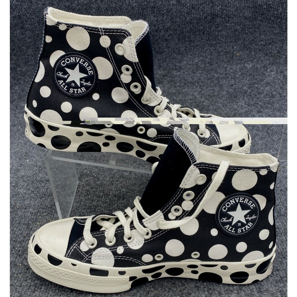 Converse Chuck 70 Hi Polka Dot Black White Sneakers Women's Size 9 NWOB A01182C